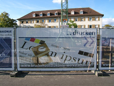 Blickstoff - Mesh-Werbebanner Gitternetzplane Bild 1