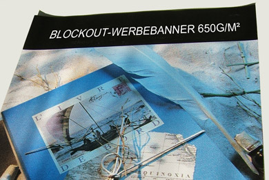 Blickstoff - Werbebanner Blockout Stoffbanner Bild 1